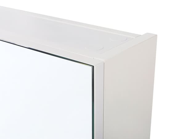 Badeværelse Spejlskab Hvid Krydsfiner 80 x 70 cm Hængende 2 Låger Skabshylder Opbevaring Moderne Stil