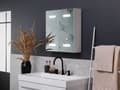 Pikkukuva 5 / 11: Peilikaappi valkoinen/hopea 60 x 60 cm LED-valoilla kylpyhuoneeseen