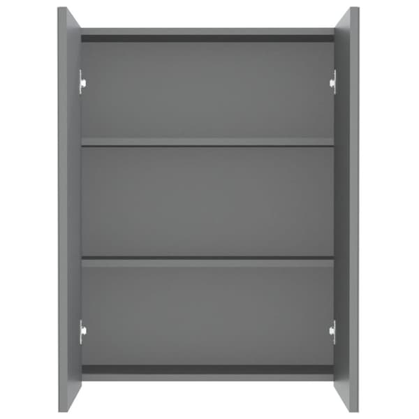 vidaXL Speilskap til bad 60x15x75 cm MDF antrasitt