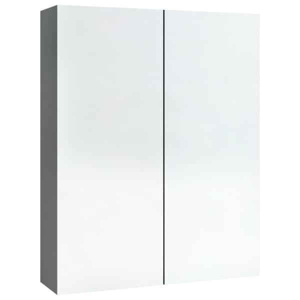 vidaXL Speilskap til bad 60x15x75 cm MDF antrasitt