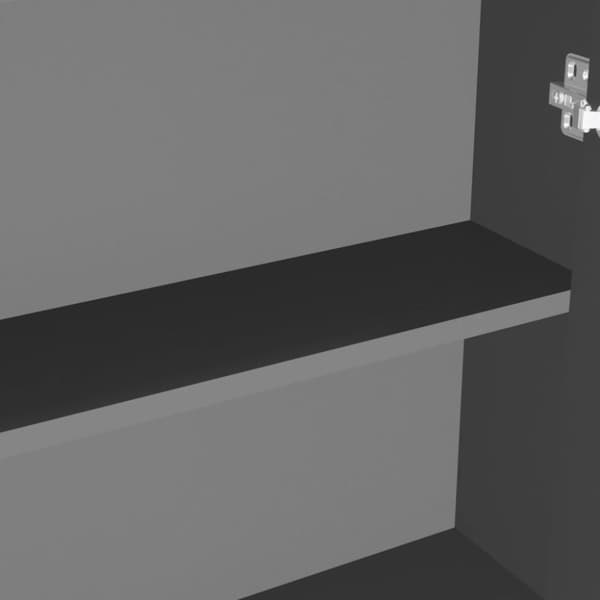 vidaXL Speilskap til bad 60x15x75 cm MDF antrasitt