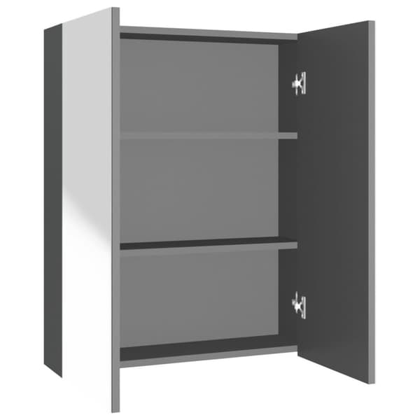 vidaXL Speilskap til bad 60x15x75 cm MDF antrasitt