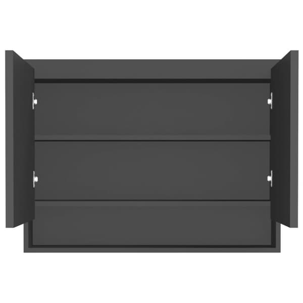 vidaXL badeværelsesskab med spejl 80x15x60 cm MDF grå