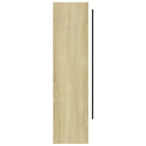 vidaXL LED kylpyhuoneen peilikaappi 80x15x60 cm MDF valkoinen ja tammi