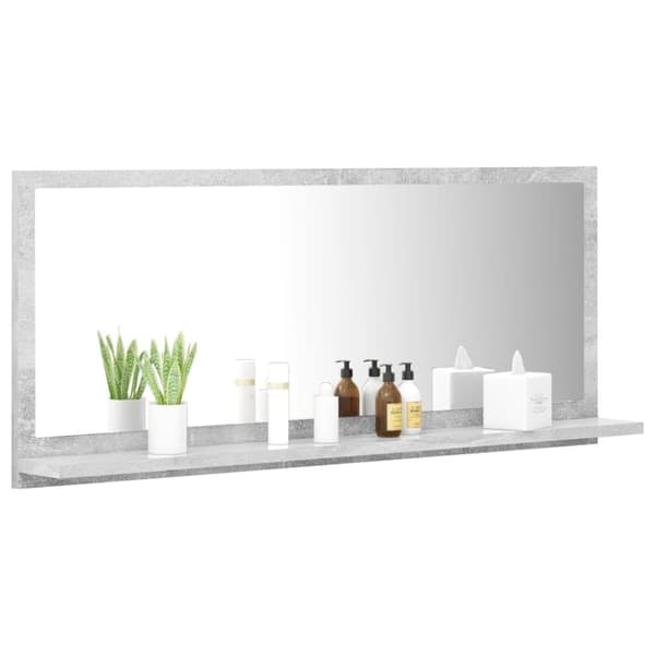 vidaXL Baderomsspeil betonggrå 90x10,5x37 cm sponplate