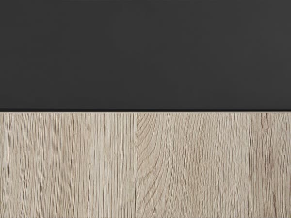 Kylpyhuoneen allaskalustesetti musta/vaalea puu 100 cm 4-osaa peili MDF-levy keraaminen pesuallas