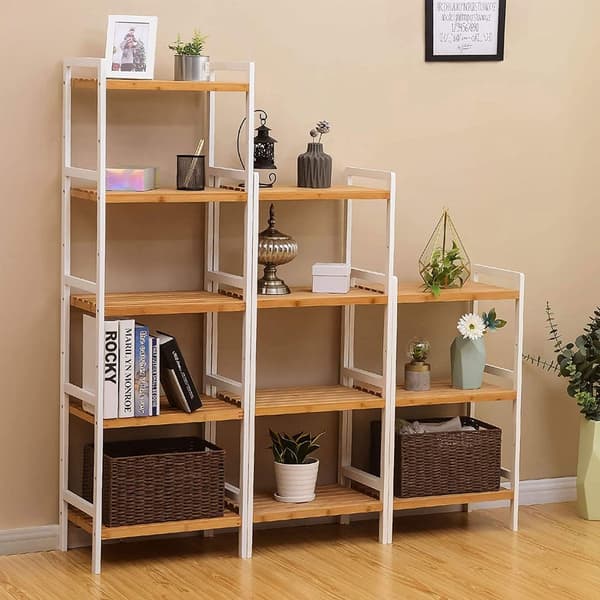 Kaappi - Teline - 4 -Lattia Bambu lauta - Kylpyhuone - Keittiö - Makuuhuone - 45 x 31,5 x 111 cm