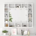 Miniatyrbilde 5 av 11: vidaXL Speilskap med LED hvit 91x15x76,5 cm