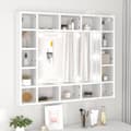 Miniatyrbilde 1 av 11: vidaXL Speilskap med LED hvit 91x15x76,5 cm