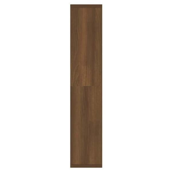 vidaXL Spegelskåp med LED brun ek 91x15x76,5 cm