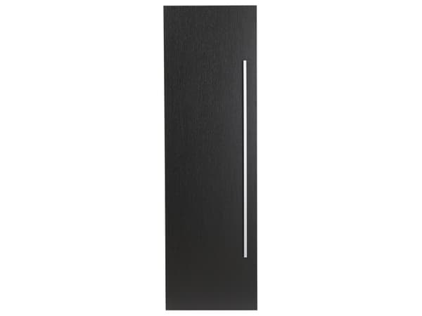 Baderomsveggskap i svart MDF 132 x 40 cm med 4 hyller Veggmontert