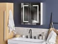 Miniatyrbilde 4 av 7: Baderomsspeilskap med LED White 60 x 60 cm Moderne