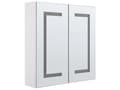 Miniatyrbilde 1 av 7: Baderomsspeilskap med LED White 60 x 60 cm Moderne
