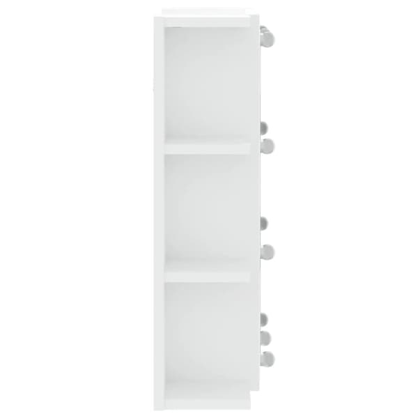 vidaXL spejlskab med LED-lys 70x16,5x60 cm hvid