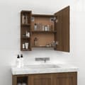 Pikkukuva 5 / 11: vidaXL Peilikaappi LED-valoilla ruskea tammi 70x16,5x60 cm