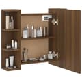 Pikkukuva 7 / 11: vidaXL Peilikaappi LED-valoilla ruskea tammi 70x16,5x60 cm