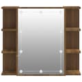 Pikkukuva 8 / 11: vidaXL Peilikaappi LED-valoilla ruskea tammi 70x16,5x60 cm