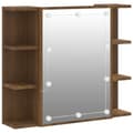 Pikkukuva 2 / 11: vidaXL Peilikaappi LED-valoilla ruskea tammi 70x16,5x60 cm
