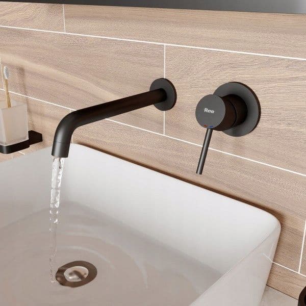 REA LUNGO SKJULT INSTALLATIONSMIXER SORT + BOKS