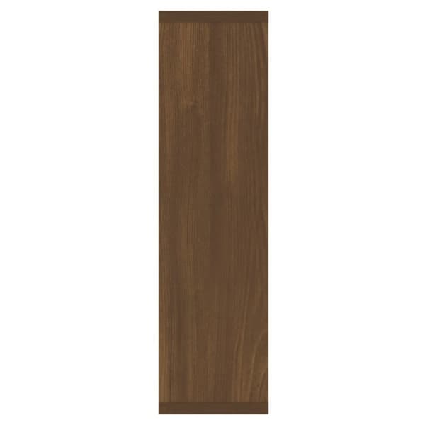 vidaXL Peilikaappi LED-valoilla ruskea tammi 76x15x55 cm