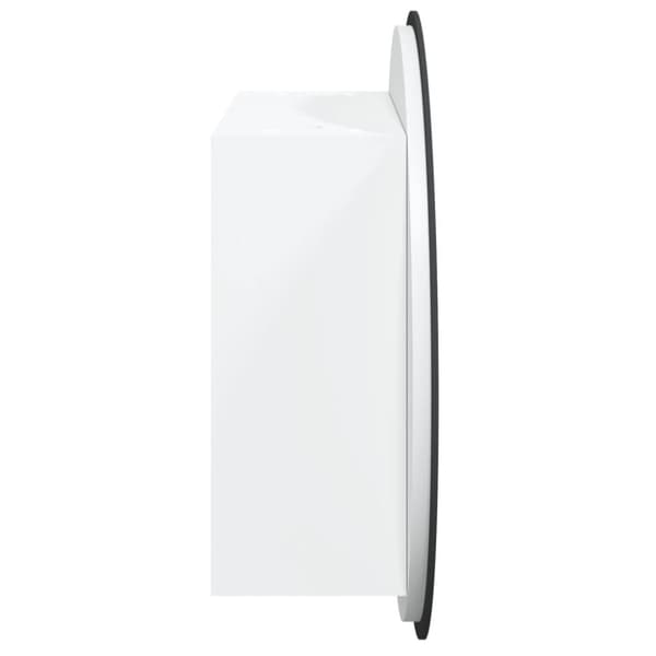vidaXL badeværelsesskab med rundt spejl og LED-lys 47x47x17,5 cm hvid