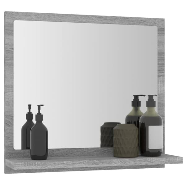 vidaXL badeværelsesspejl 40x10,5x37 cm konstrueret træ grå sonoma-eg