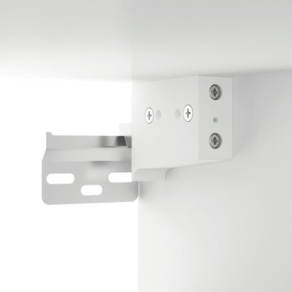 vidaXL spejlskab med LED-lys 91x15x76,5 cm hvid