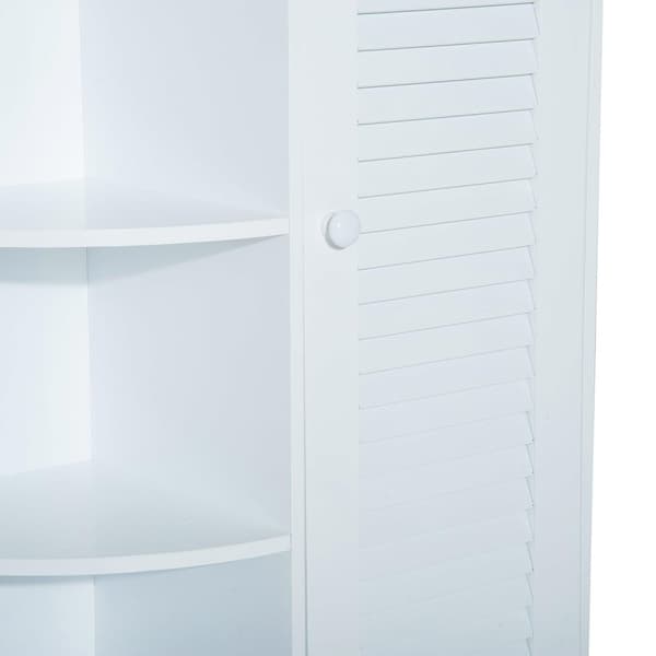 Rootz Kylpyhuonekaappi - Kulmakaappi - Kylpyhuoneen kalusteet - 60 x 30 x 80 cm - Pieni Kaappi - MDF - Valkoinen