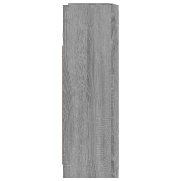 vidaXL skab med spejl 62,5x20,5x64 cm konstrueret træ grå sonoma-eg