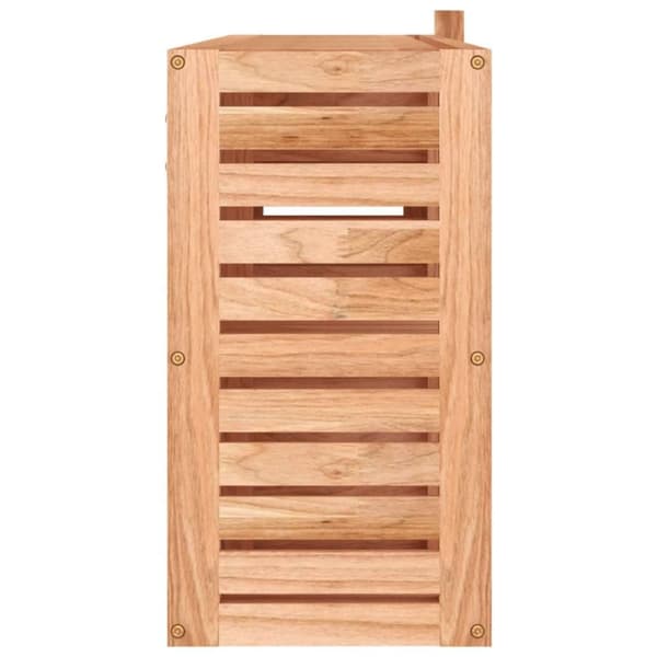 vidaXL Spegelskåp 80x17x34 cm massivt valnötsträ