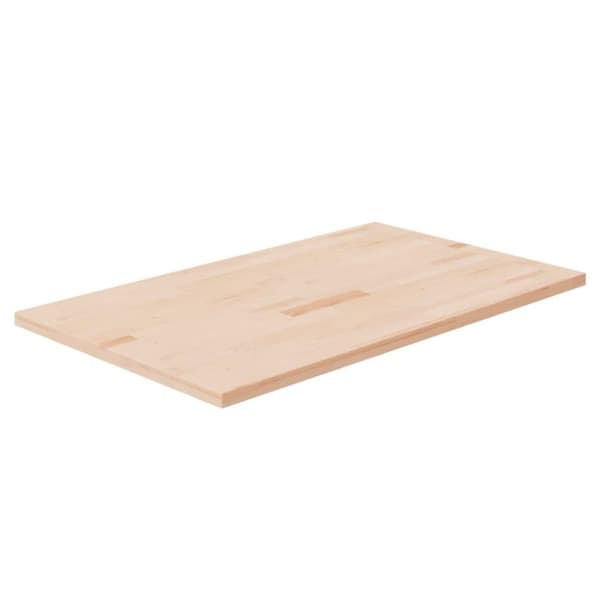 vidaXL bordplade til badeværelse 60x40x2,5 cm massivt træ ubehandlet