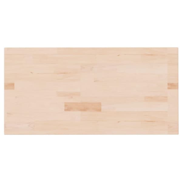 vidaXL bordplade til badeværelse 80x40x2,5 cm massivt træ ubehandlet