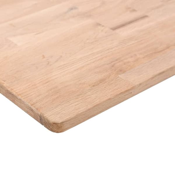 vidaXL bordplade til badeværelse 100x50x1,5 cm massivt træ ubehandlet