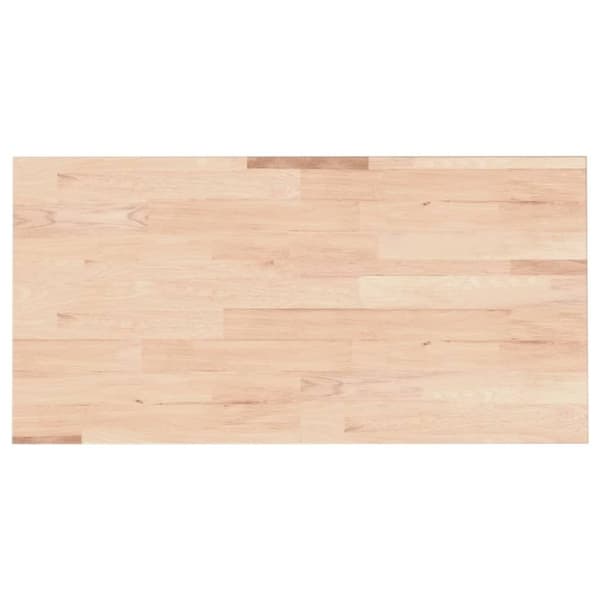 vidaXL Bänkskiva för badrum 80x40x1,5 cm obehandlat massivt trä