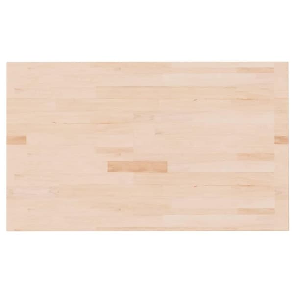vidaXL Benkeplate til bad 100x60x4 cm ubehandlet heltre