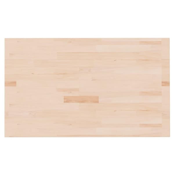 vidaXL Bänkskiva för badrum 100x60x2,5 cm obehandlat massivt trä