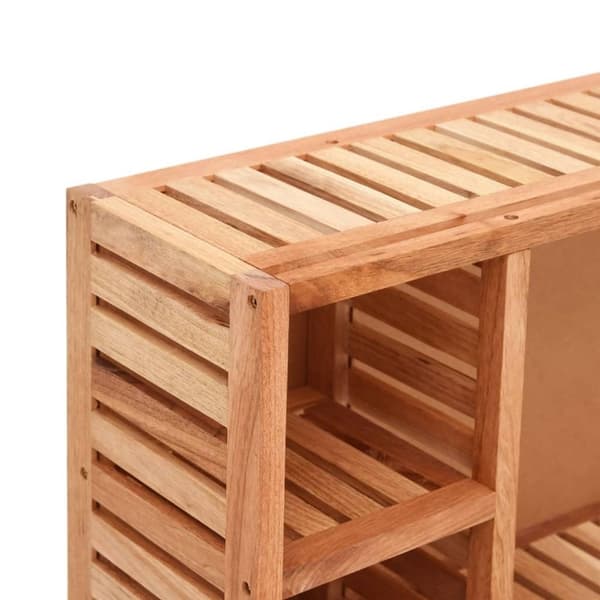 vidaXL spejlskab 80x17x34 cm massivt valnøddetræ