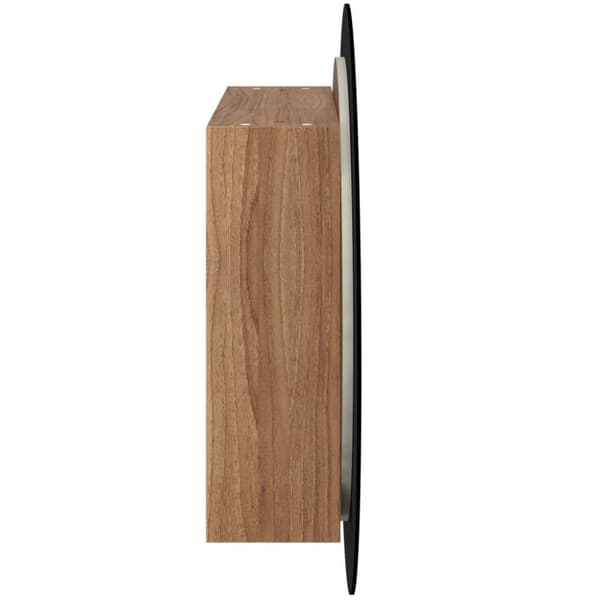 vidaXL Kylpyhuoneen kaappi/pyöreä peili LED-valot tammi 54x54x17,5 cm