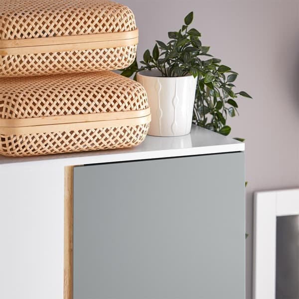 SoBuy Pyykkikaappi Kylpyhuone kaappi Korkea kaappi BZR76-HG