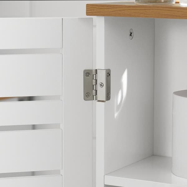 SoBuy Toiletpapirholder Toiletrulleholder Toilet opbevaring BZR85-W