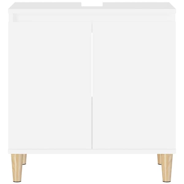 vidaXL Servantskap hvit 58x33x60 cm konstruert tre