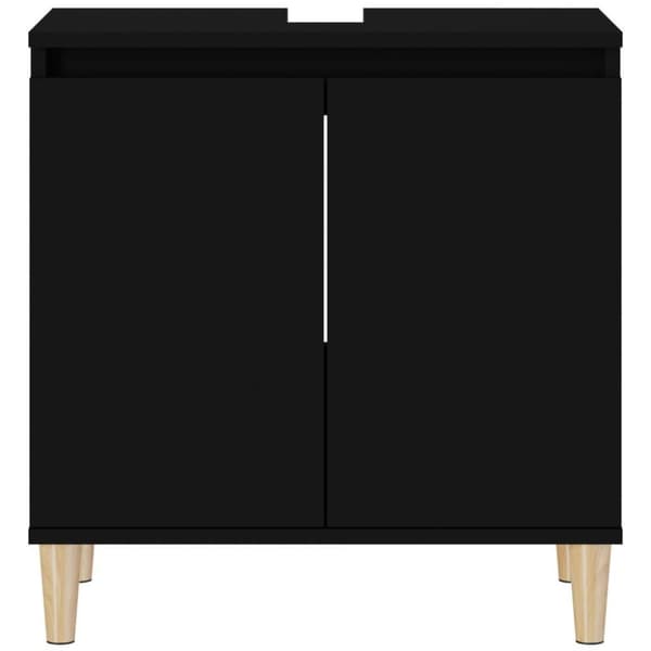vidaXL Servantskap svart 58x33x60 cm konstruert tre
