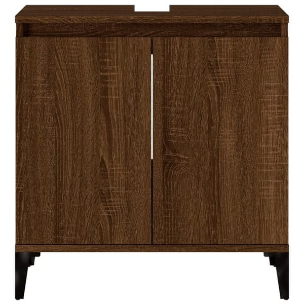 vidaXL Servantskap brun eik 58x33x60 cm konstruert tre