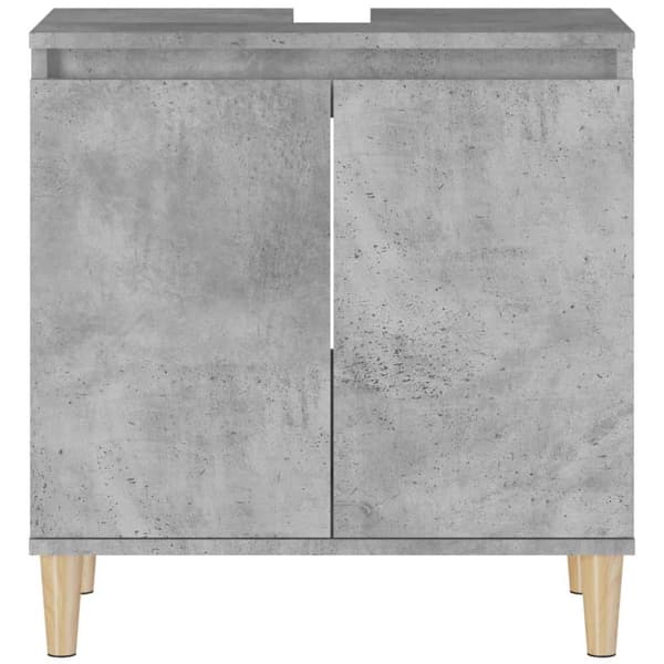 vidaXL underskab til håndvask 58x33x60 cm konstrueret træ betongrå