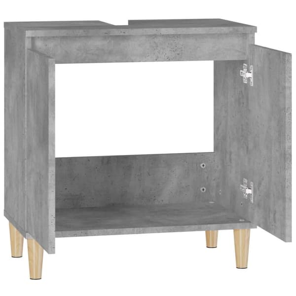 vidaXL underskab til håndvask 58x33x60 cm konstrueret træ betongrå