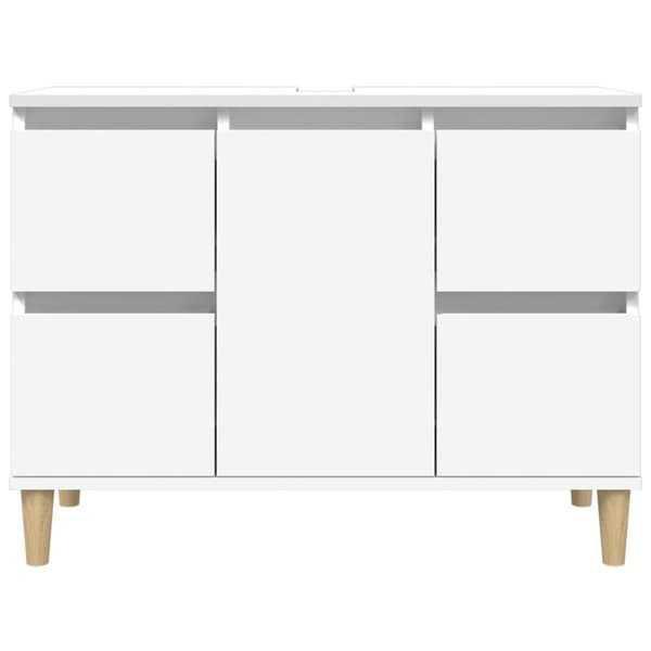 vidaXL Allaskaappi valkoinen 80x33x60 cm tekninen puu