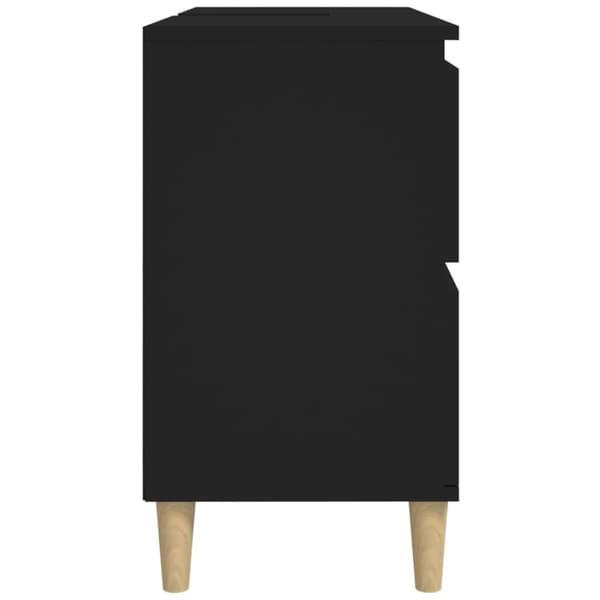 vidaXL underskab til håndvask 80x33x60 cm konstrueret træ sort