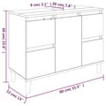 Miniatyrbillede 10 af 11: vidaXL underskab til håndvask 80x33x60 cm konstrueret træ sort