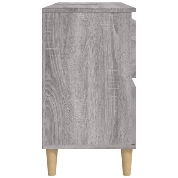 vidaXL skab til håndvask 80x33x60 cm konstrueret træ grå sonoma-eg