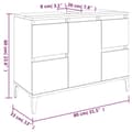 Miniatyrbillede 9 af 11: vidaXL skab til håndvask 80x33x60 cm konstrueret træ hvid højglans